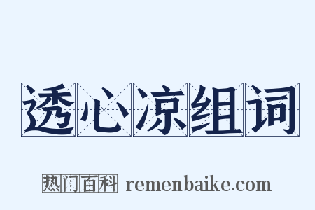 透心凉组词是什么意思的图片